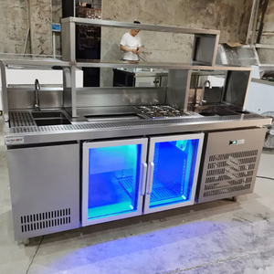 Trà bong bóng truy cập fefrigeration bàn làm việc trà sữa giao diện điều khiển 304 thép không gỉ trà truy cập hỗ trợ tùy chỉnh - Product Image 2