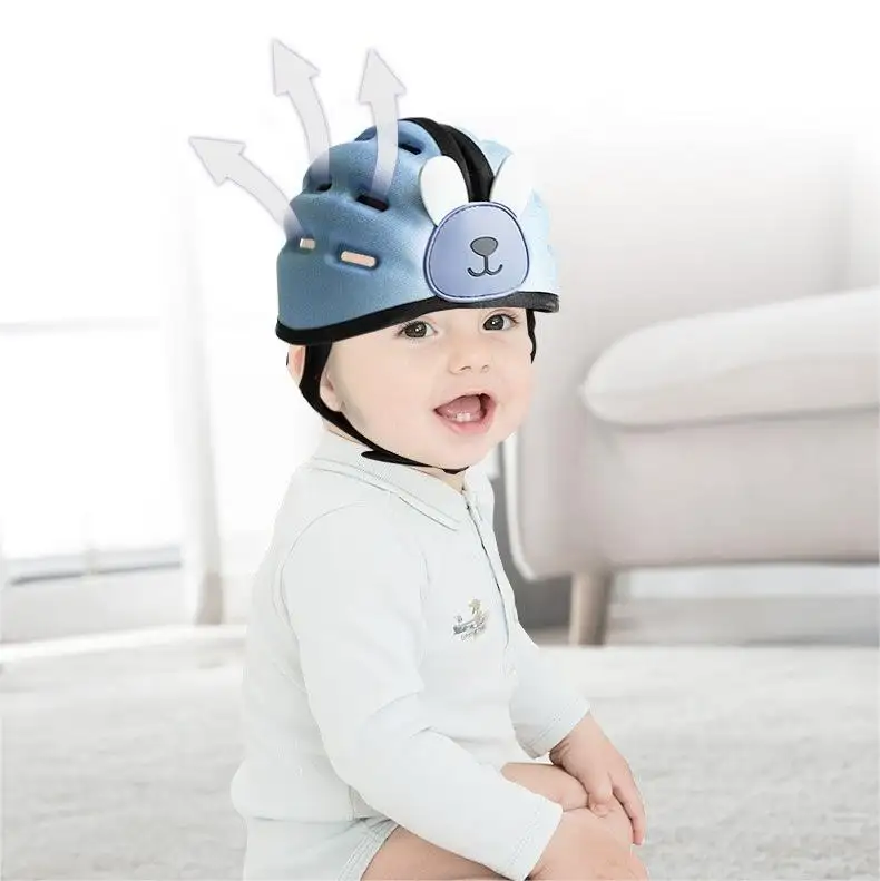 Alta Qualidade Segurança Do Bebê Bebê Collision Avoidance Hat Walking Learning Infant Head Protector Respirável Capacete Ajustável