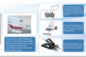 Sedia operatrice dentale resistente alla corrosione con attrezzatura per terapia orale idraulica autolubrificante - Product Image 3