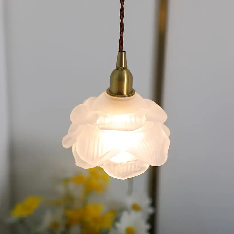 Handgemaakte Bloemen E14 Moderne Led Kroonluchter Licht Voor Woonkamer Eetkamer Glazen Hanglamp Keuken Eiland Kroonluchter