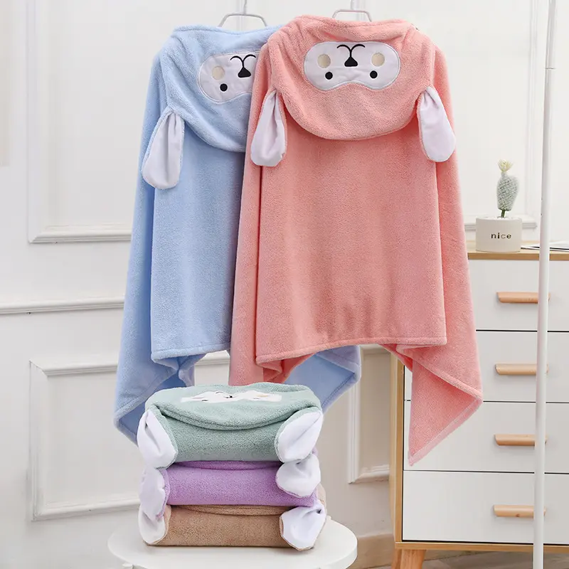 उच्च-घनत्व thickened बच्चे hooded, बाथरोब बच्चों स्नान तौलिया फैशन नवजात कंबल स्नान तौलिया बच्चों के लिए डाकू के साथ