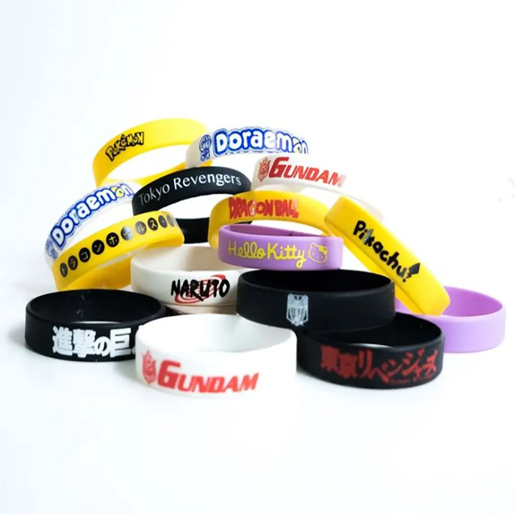 Hot Selling Eco-friendly No Minimum Cheap Custom Logo Silicone Bracelet Wristband As Advertising Gifts