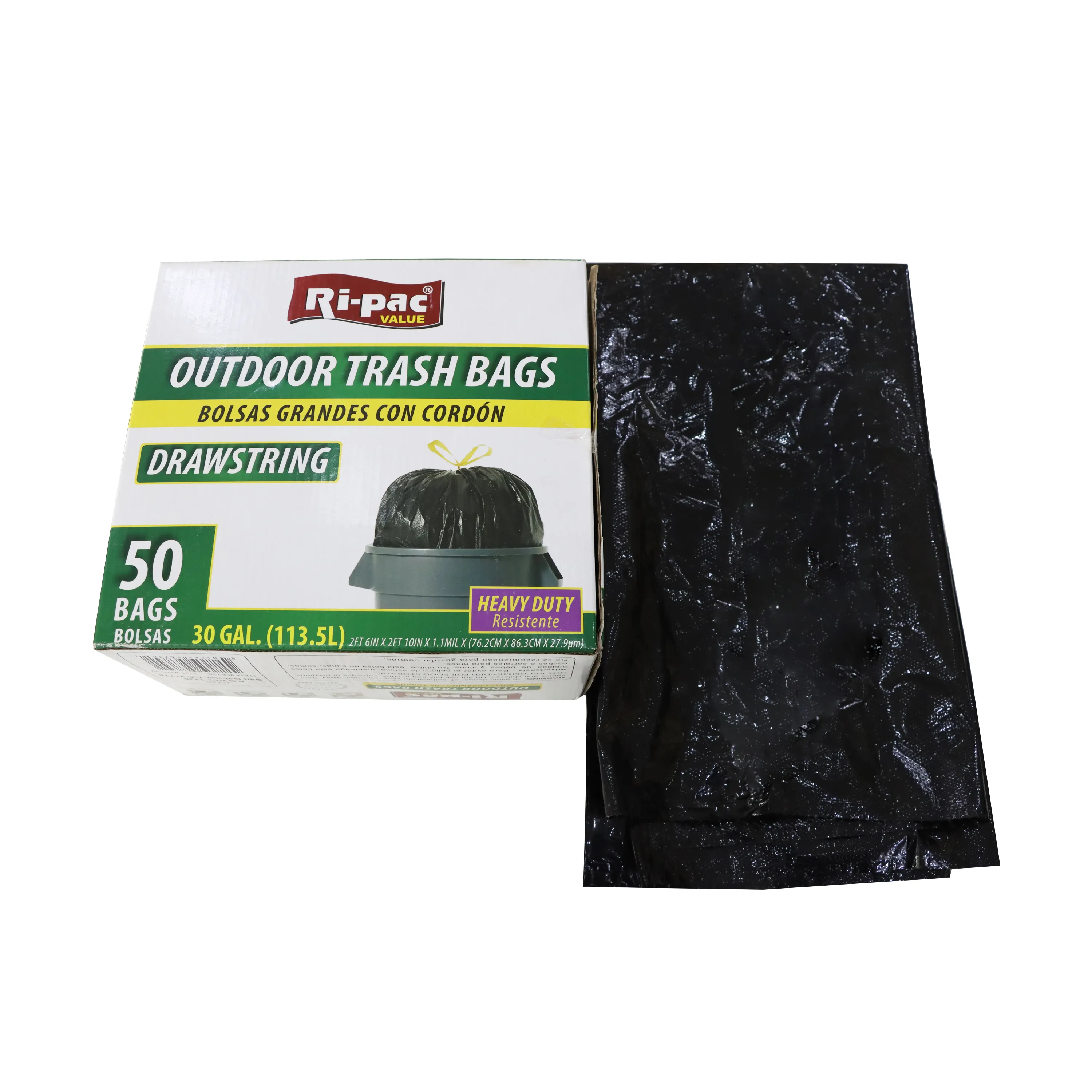 Cuerda fuerte y bolsa de basura de cuerda de plástico resistente Bolsas de basura con cordón biodegradable y compostable