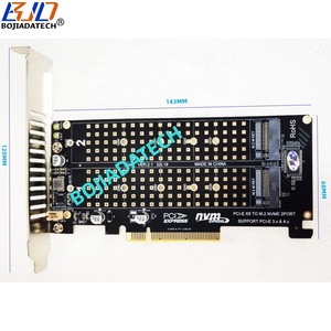 Pci אקספרס pcl-e 4.0 8x כדי כפול 2 * ngff m.2 2280 חריץ מפתח-m 22110 m2 nvme כרטיס מתאם ממיר nvme ssd במלאי - Product Image 2
