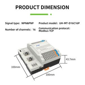 Wholesale Price 16 Digital <strong>Input</strong> and <strong>Output</strong> Remote IO Module <strong>Modbus</strong> TCP Plc Programming Controller