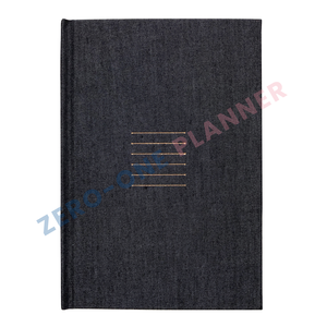 Cuaderno de bocetos con estampado de rejilla de puntos rayados forrado en blanco, diario de tapa dura encuadernado de tela vaquera personalizada A4 A5 A6 B5 B6 - Product Image 4