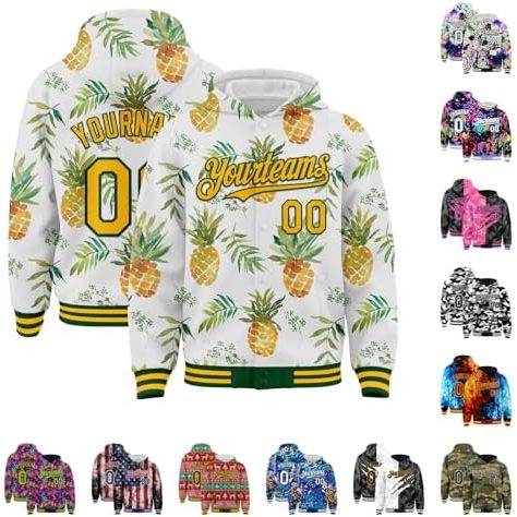 Fruit Patterngreen Gold White