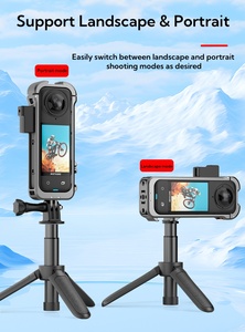 Aluminium Utility Frame for Insta360 X4,Protective Cage,Cold Shoe Interface With <strong>1</strong>/<strong>4</strong>&quot; Threads Foldable Fingers Cold Shoe <strong>Mount</strong> - Product Image 4