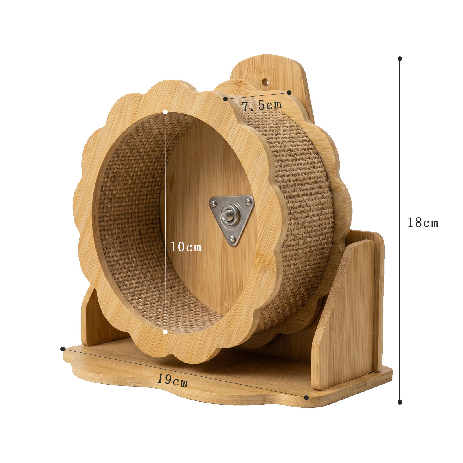 Tapis roulant pour hamster en bambou