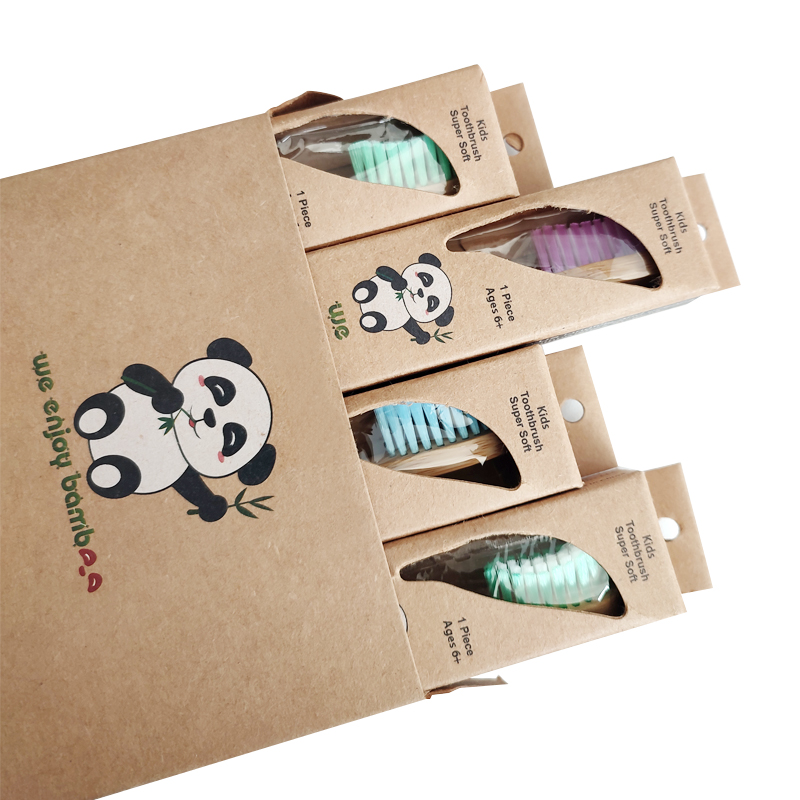 Custom Logo Biodegradable Eco-friendly Natural Soft Bristle Wooden Bamboo Toothbrush