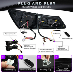 ไฟท้าย LED RGB สำหรับ Lexus คือชุดไฟหน้า2015-2019 IS250การกำหนดค่าสูง IS300 IS200ซ้ายขวาอัตโนมัติ - Product Image 6
