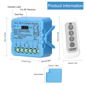 Wifi RF2.4GHzスマートカーテンスマートホームカーテンモーターオープナースイッチモジュールRFリモコン付き - Product Image 2