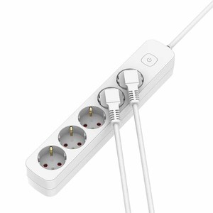 Regleta de alimentación de Alemania de nueva tendencia estándar de la UE con enchufe multifunción de 5 orificios y protector contra sobretensiones - Product Image 6