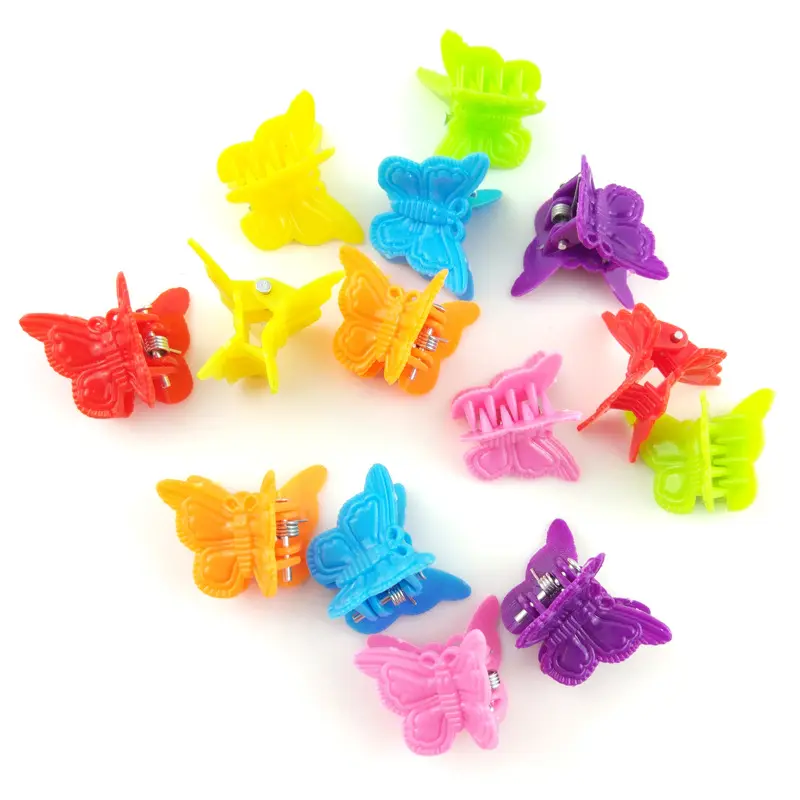 Mini Vlinder Haarspeld Kinderen Kleine Grip Meisje Haar Clips Groothandel Mooie Candy Kleur Baby Haarspeld Vlinder Clip