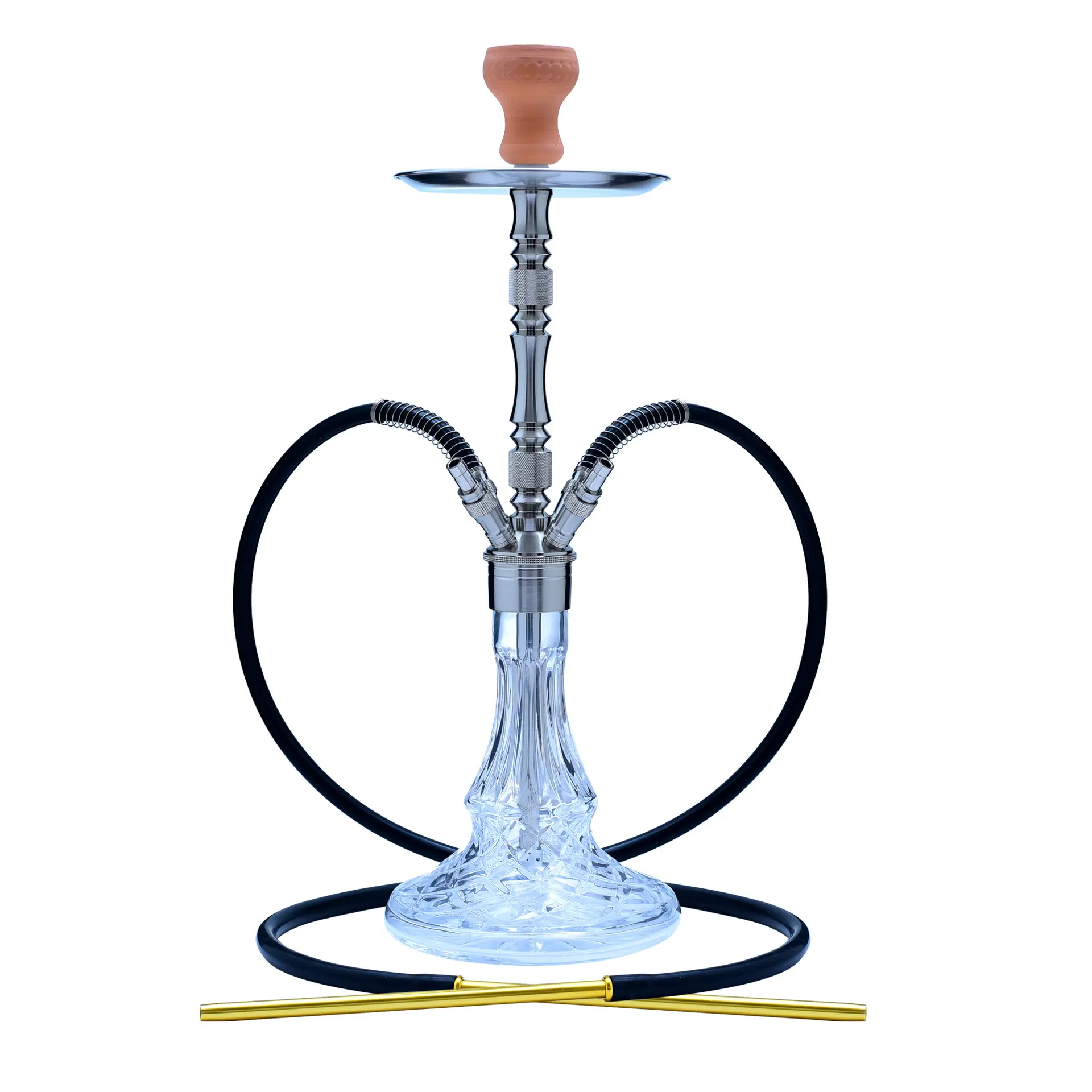 Cachimba de doble Pipa para fumar, accesorios de lujo personalizados, venta al por mayor, árabe, gran oferta