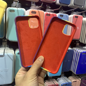 Gökkuşağı özel Logo mikrofiber iç Pc Tpu yumuşak kapak sıvı silikon telefon Iphone için kılıf 11 12 13 14 15 Pro Max artı - Product Image 4