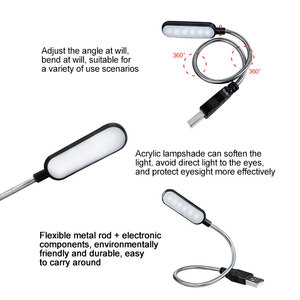 Mini luce USB per tastiera, luce flessibile per Laptop USB, lampada USB regolabile per Computer Notebook (struttura, sorgente di illuminazione a LED - Product Image 6
