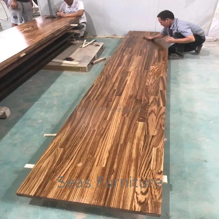 2023 la più recente fabbrica vende piano del tavolo in legno di quercia macchiata di noce con prezzo all'ingrosso 100% legno massello 100% legno massello 2023 design