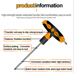 T-kolu el anahtarı özelleştirilebilir OEM Hex anahtar anahtarı Allen anahtarı seti t-tipi Hex anahtar el aracı - Product Image 3