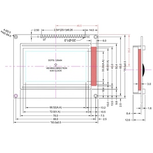 128 di fabbrica * 64 Dot Matrix grafico display lcd fstn monocromatico 20 pin 128x64 modulo lcd - Product Image 6