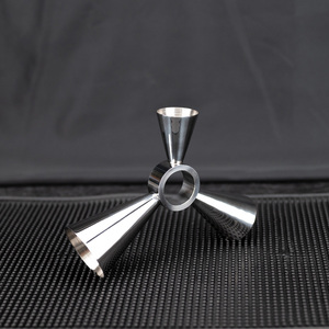 Özel 304 paslanmaz çelik Bar Jigger 10ml 20ml 30ml çift kokteyl Jigger ölçekli işareti ile tek kullanımlık ölçüm Jigger - Product Image 4