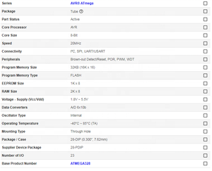 Nuovo e originale Atmega328-Pu MCU Atmega328p ic Atmega328p Dip 28 Atmega328p Pu