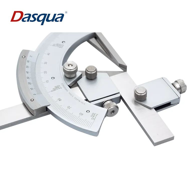 Dasqua thước đo góc bằng thép không gỉ thông dụng dụng cụ tìm thước đo góc vát 0-320 độ