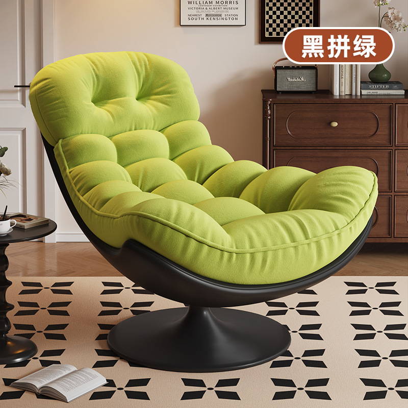 Black bottom green flannel cushion-separate chair rotation