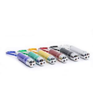 LEDポータブルミニ懐中電灯3in1多機能LEDポケットサイズUVトーチ6色オプションのキーホルダー付きディスプレイパッケージ - Product Image 3