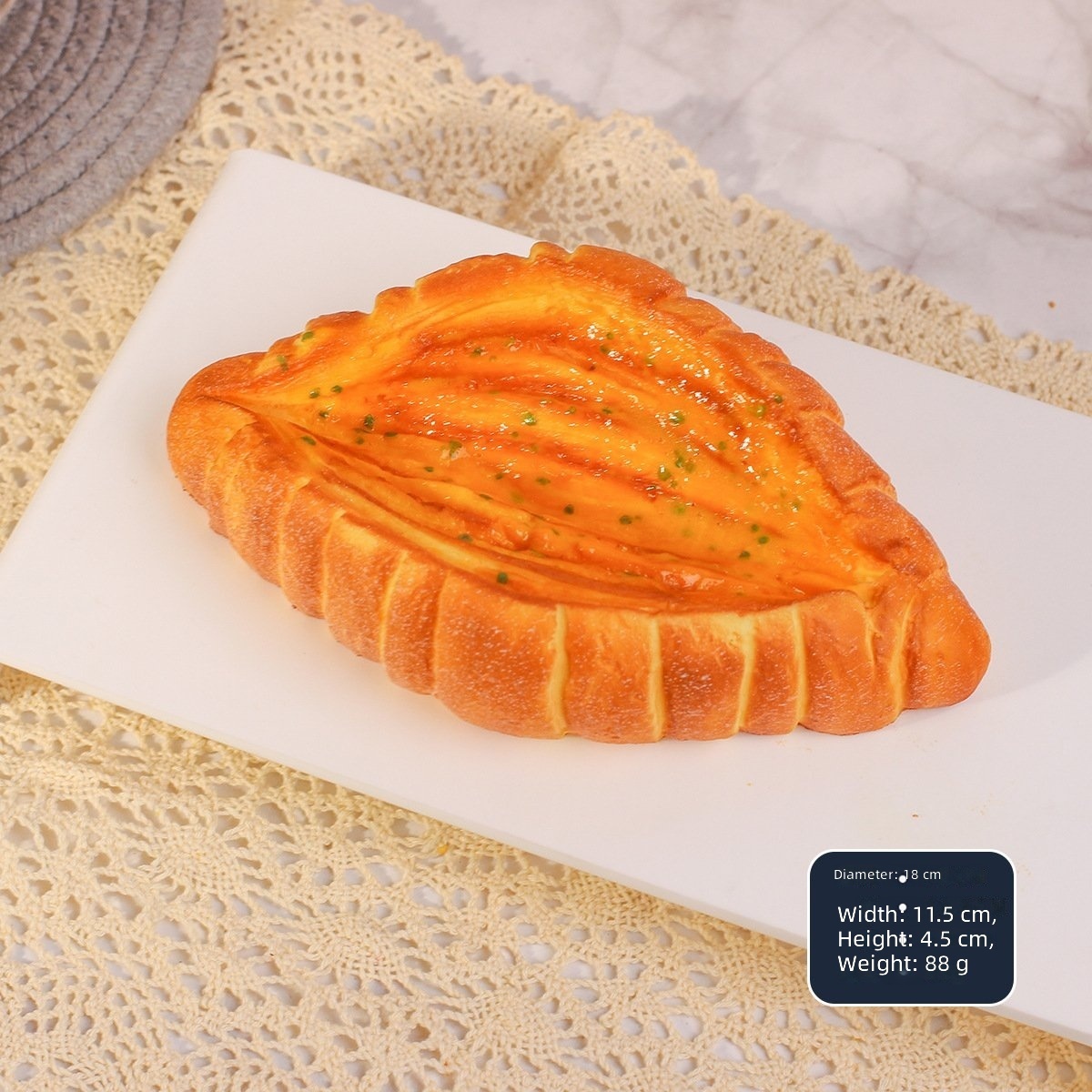 Backless onion and cheese croissant