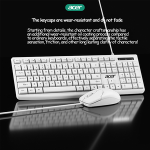 Teclado y ratón con cable para ordenador de escritorio, juego de teclado y ratón especial para oficina - Product Image 5