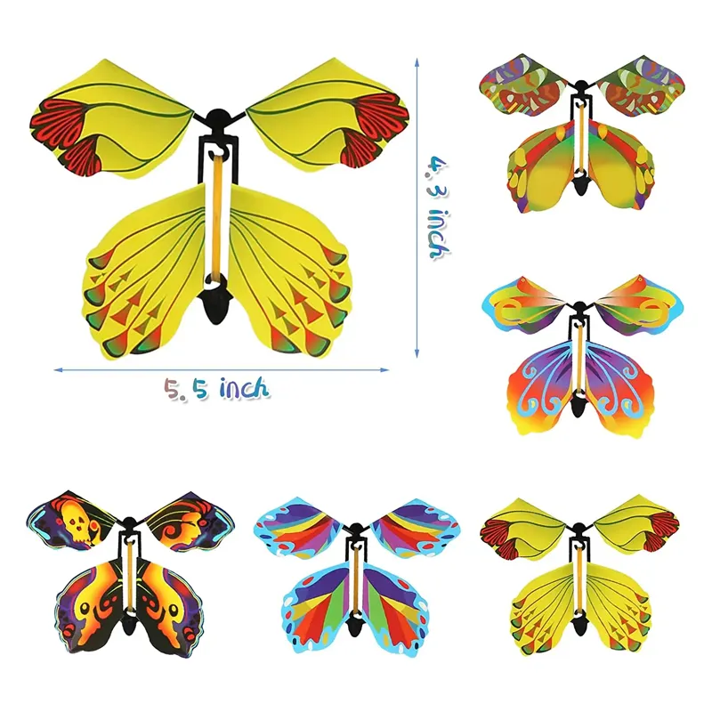 Promosyon uçan kelebek sürpriz patlama hediye kutusu Papillon Volant Magique çocuk oyuncak