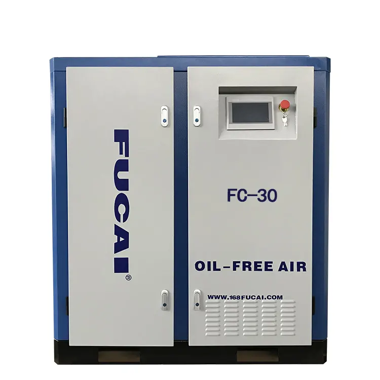 FUCAI nueva tecnología china 22kw 30hp 8/10/12.5bar compresor de aire aceite libre