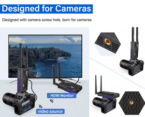 SY 250M One Tx to 4 RxワイヤレスHDMIエクステンダートランスミッターおよびレシーバー2.4GHz/5.8GHz WiFi for SLR Cameras STB PC To TV - Product Image 2