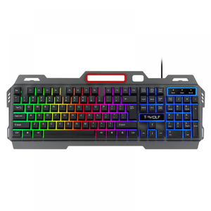 Teclado y ratón para juegos de PC, retroiluminado RGB, de goma, con cable - Product Image 2