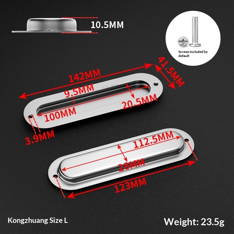 Coins arrondis avec trous, grande taille