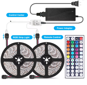 16.4 piedi SMD5050 kit completo led strip light + adattatore di alimentazione + IR 44Key + bluetooth remote China LED strip rgb strip kit - Product Image 6