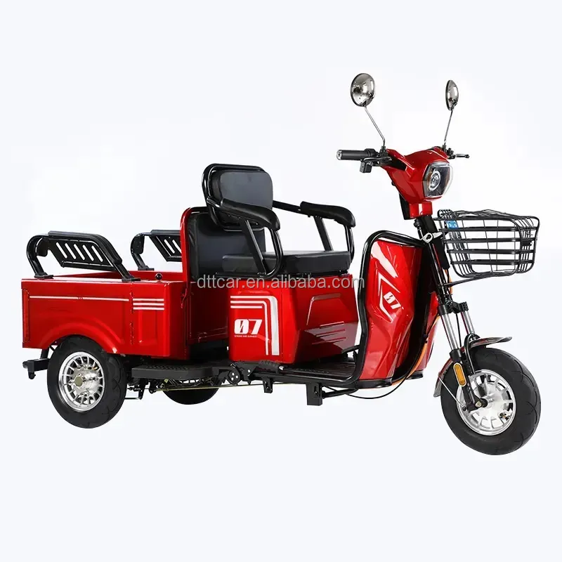 Tricycle électrique pour passagers Trike cargo avec deux places Nouvelle moto à trois roues pour adultes Tricycles électriques de loisirs à la mode