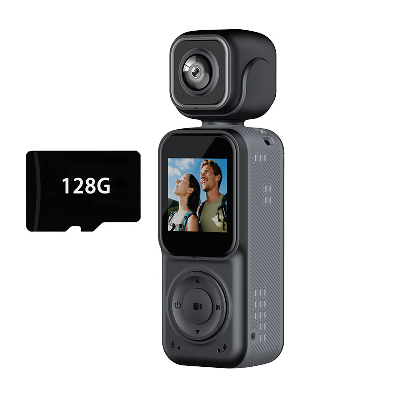 Grabadora dual Q30 negra: tarjeta de memoria de 128 g