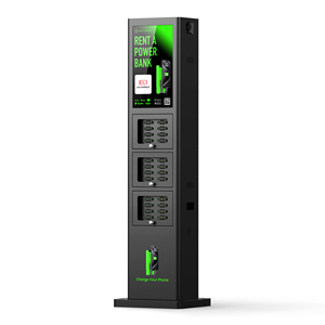 2024 New Portable Power Bank Cabinet Metal Outdoor POS Rental Display with APP &amp; Android Charging Function AC <strong>Input</strong> &amp; <strong>Output</strong>