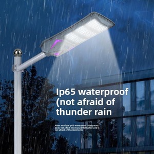 LIGHTSINCERE yüksek ışık su geçirmez All in One güneş <span class=keywords><strong>Led</strong></span> sokak lambaları 300w sensör açık güneş ışıklar-sokak lambası ile uzaktan
