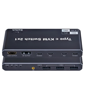 8K Thunderbolt 4 USB C <strong>KVM</strong> <strong>Switch</strong> 4K 120Hz USB-C Type-C <strong>KVM</strong> Switcher for 2 Computers Share <strong>1</strong> Monitor With 100W PD Fast Charging