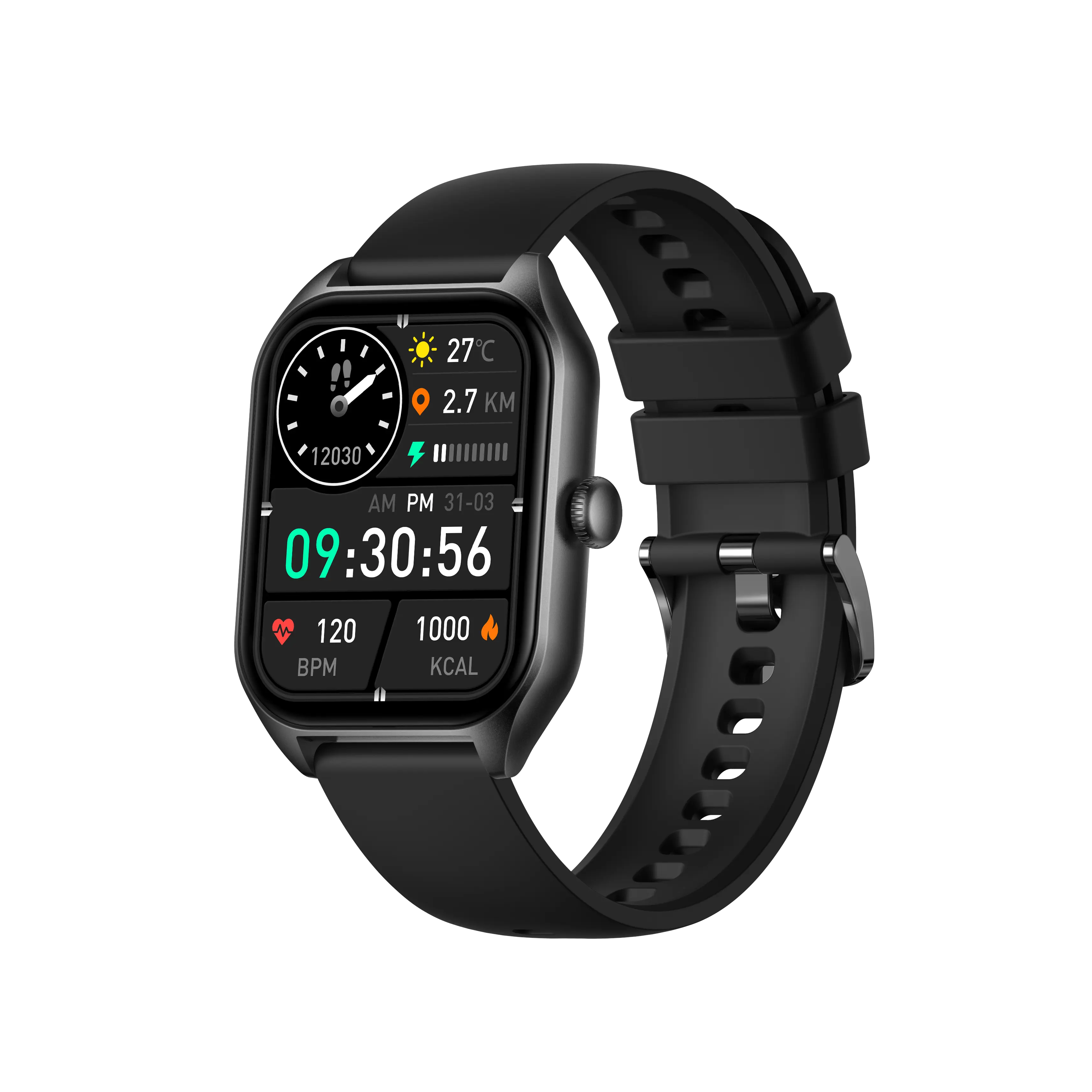 2024 H40 1.85 pouces écran carré mode Android montres intelligentes Bt appelant Sport appareils portables Ip67 étanche montres intelligentes