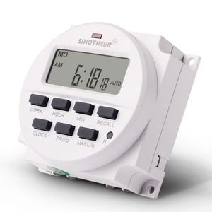 SINO TIMER TM618 Timer-Schalter 12VDC/AC-Anzeige 7 Tage wöchentlich programmier bar 24 Stunden Digitaler elektrischer Timer-Schalter mit automatischem Tor - Product Image 4