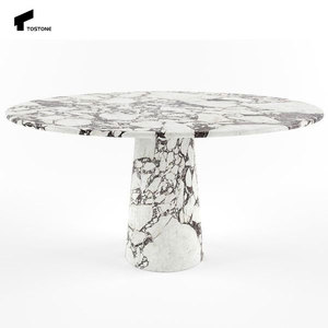 Tostone phong cách hiện đại tự nhiên calacatta Viola đá cẩm thạch tròn bàn ăn cho phòng khách sang trọng nội thất khách sạn trang trí nội thất - Product Image 3