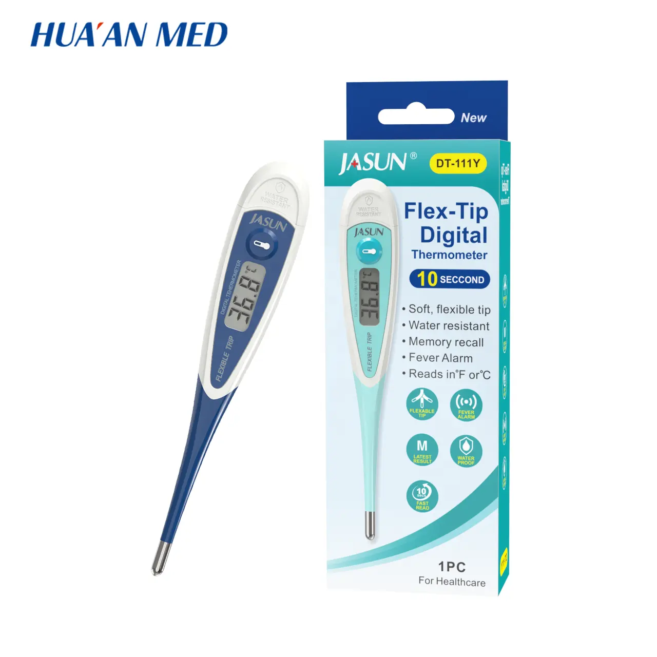 Huean – thermomètre numérique à pointe Flexible pour Ovulation des aisselles buccales, pour enfants, bébés et adultes, médecine clinique, fièvre électronique, nouveauté