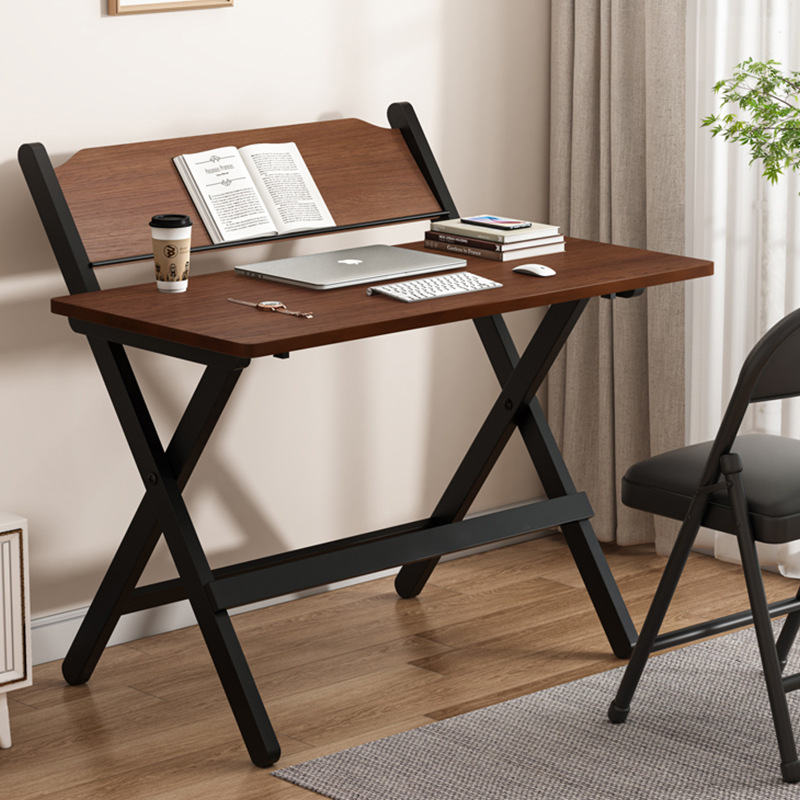 80*40 Walnut-colored study desk - 4-level height adjustment