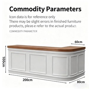 Bàn tiếp tân sang trọng hiện đại của Pháp cho các Thẩm mỹ viện tiệm nail tiệm làm tóc & tiệm hớt tóc-Thiết kế gỗ có thể tùy chỉnh - Product Image 4