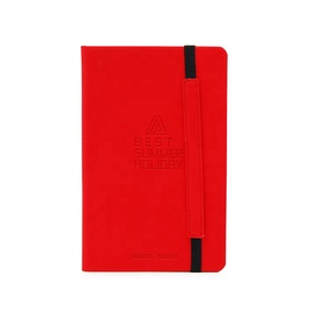 Logo personalizzato Themo Pu Hardcover Color Edge Notebook in pelle con chiusura elastica 2023 Journal Notebook - Product Image 4