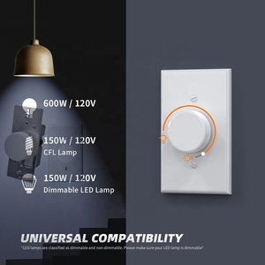 UL Listed 3-<strong>Way</strong> Rotating Dimmer Switch Push <strong>On</strong>/Off Single Pole Rotating Dimmer Switch Use with LED CFL and Incandescent Bulbs - Product Image 6
